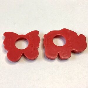Vintage 1995 Play-Doh Cookie Cutters Molds Butterfly Elephant Kenner Parker Toys